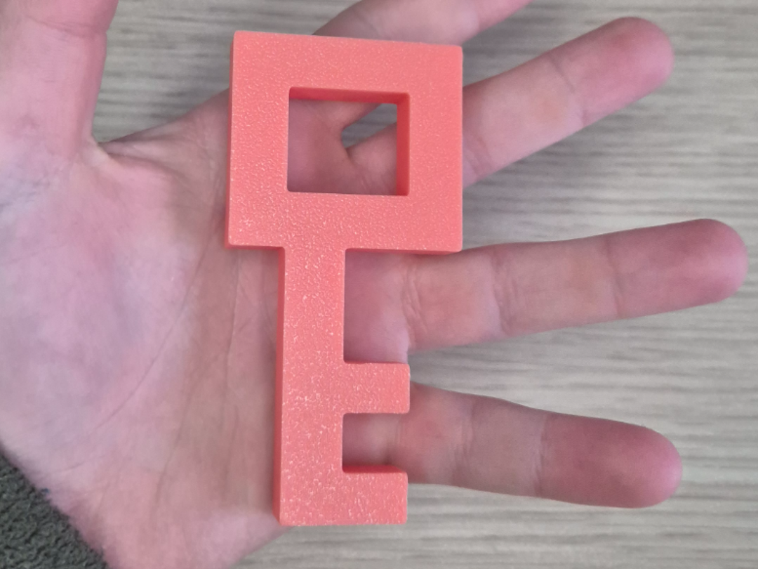 Minecraft styled key