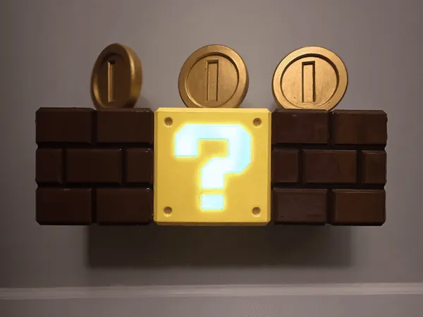 Super Mario Blocks With Spinning Coins - Free 3D Print Model - MakerWorld