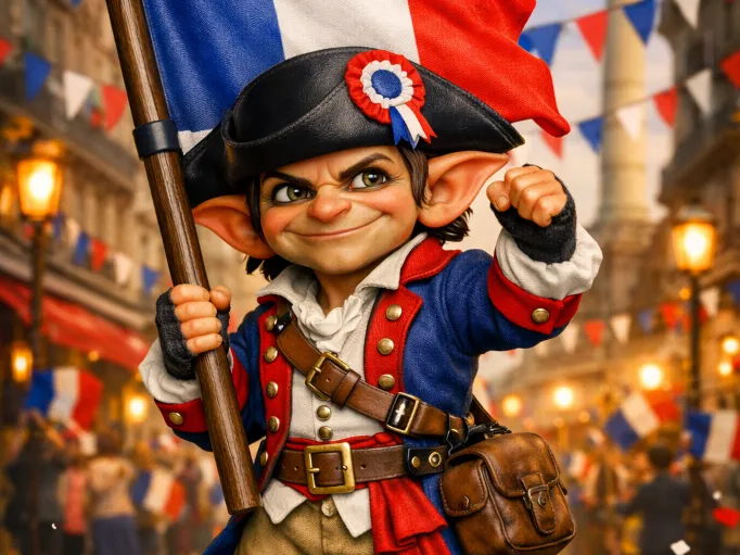 Goblin celebrating the Bastille Day