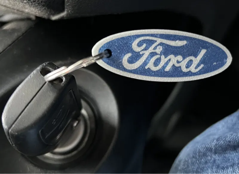 Ford keychain double sided multicolor
