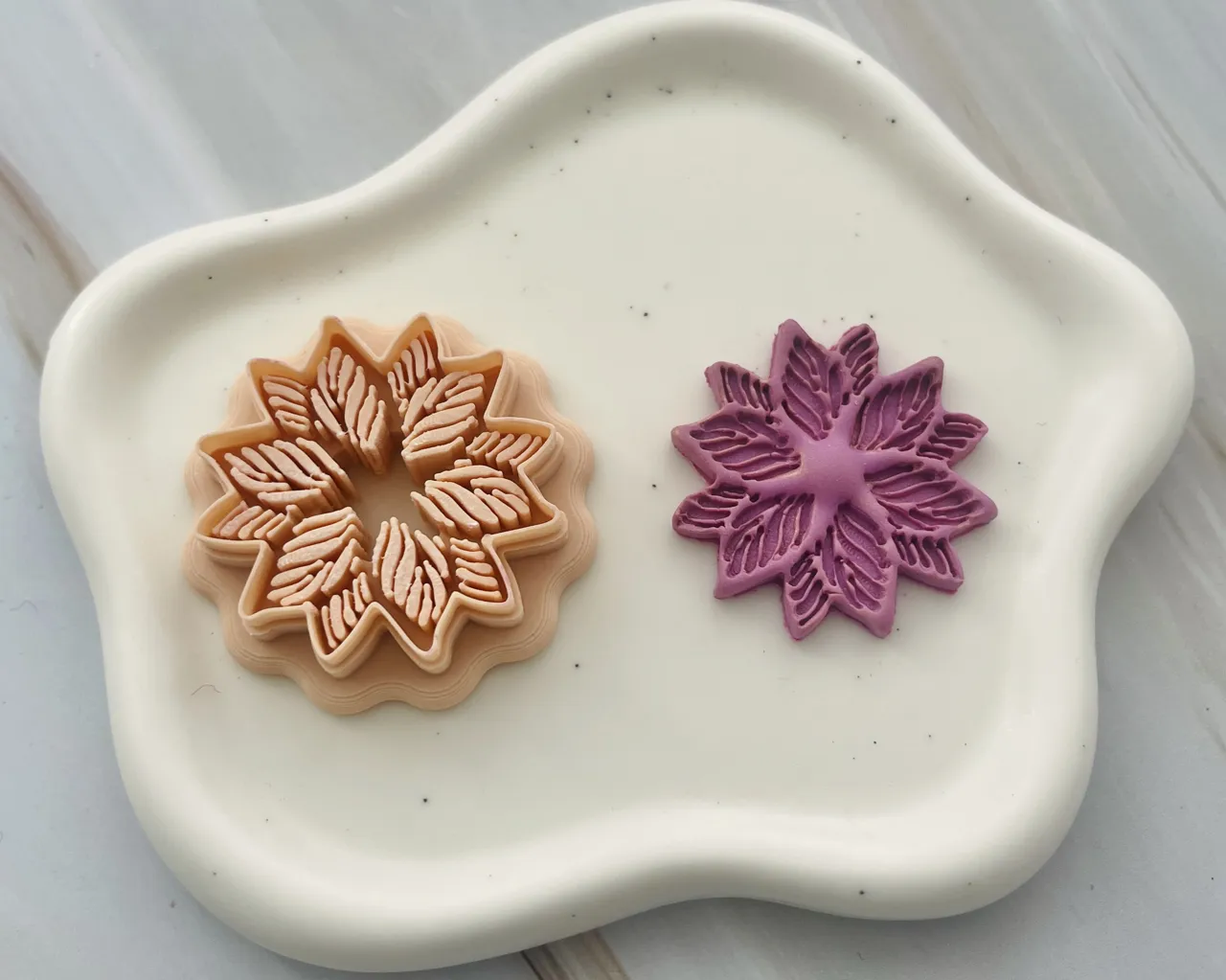 Mandala Polymer Clay Earrings Cutter view 2