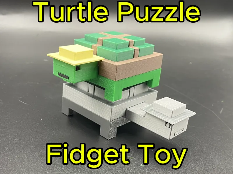 Stackable Fidget Puzzle Tortoise Toy - NO AMS