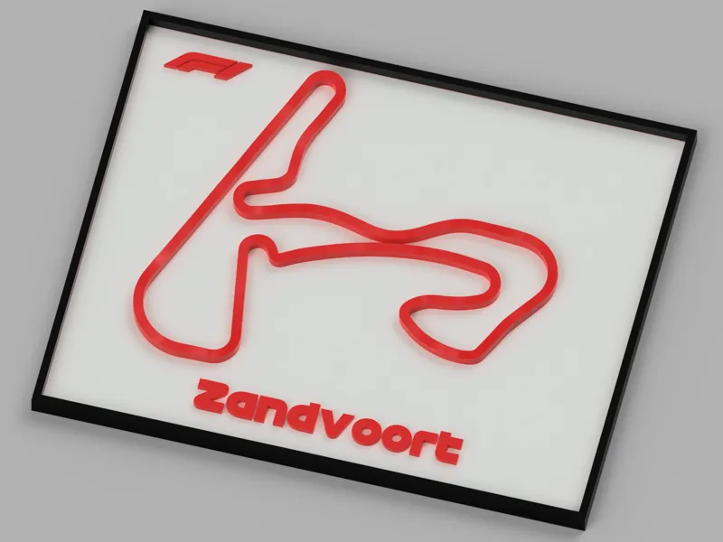 F1 Track - Netherlands Zandvoort with elevation