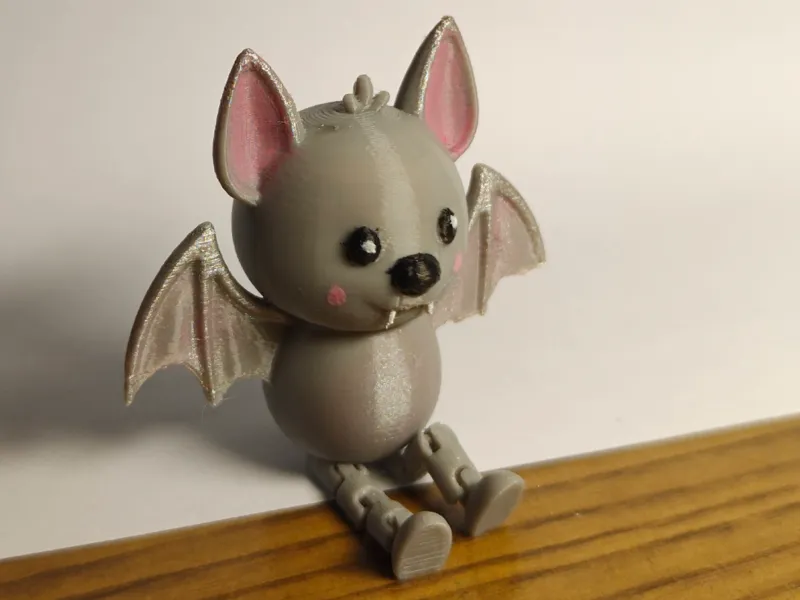 Adorable Murciélago Articulado Chibi