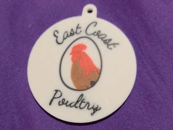 east coast poultry keychain