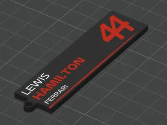 Ferrari Keychain (Lewis Hamilton), Thickness 3mm