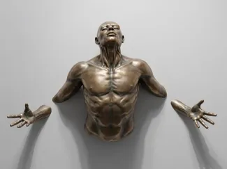 Human from wall