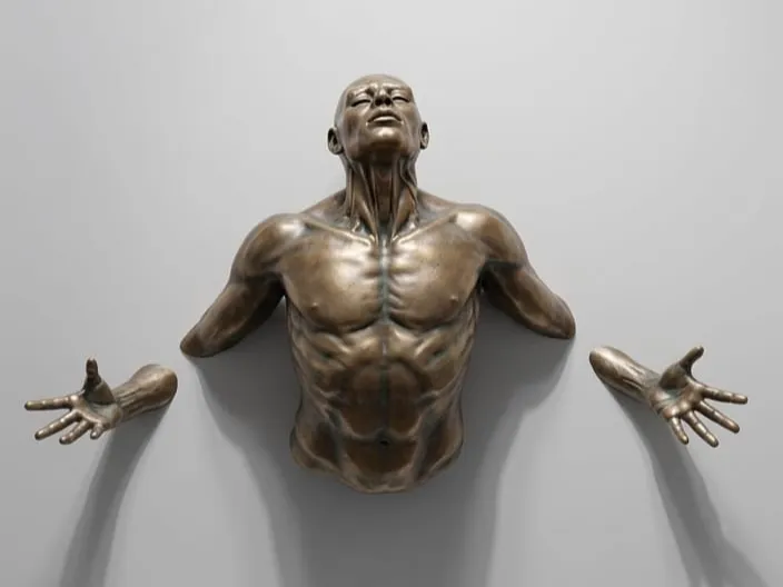 Human from wall