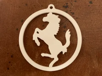Spinning Ferrari Horse Keychain (Print In Place)