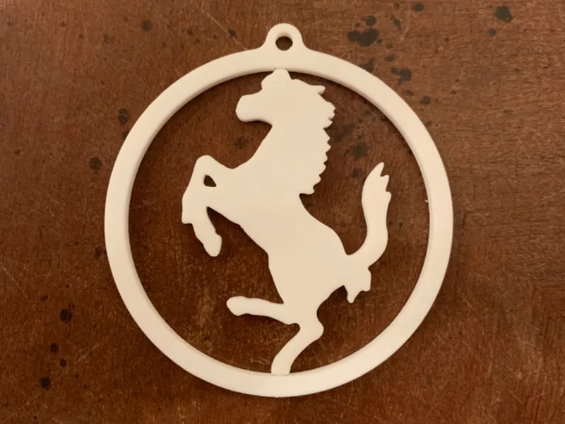 Spinning Ferrari Horse Keychain (Print In Place)