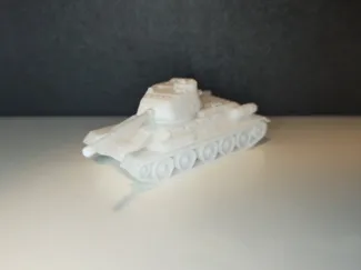 T34 tank with rotating turret