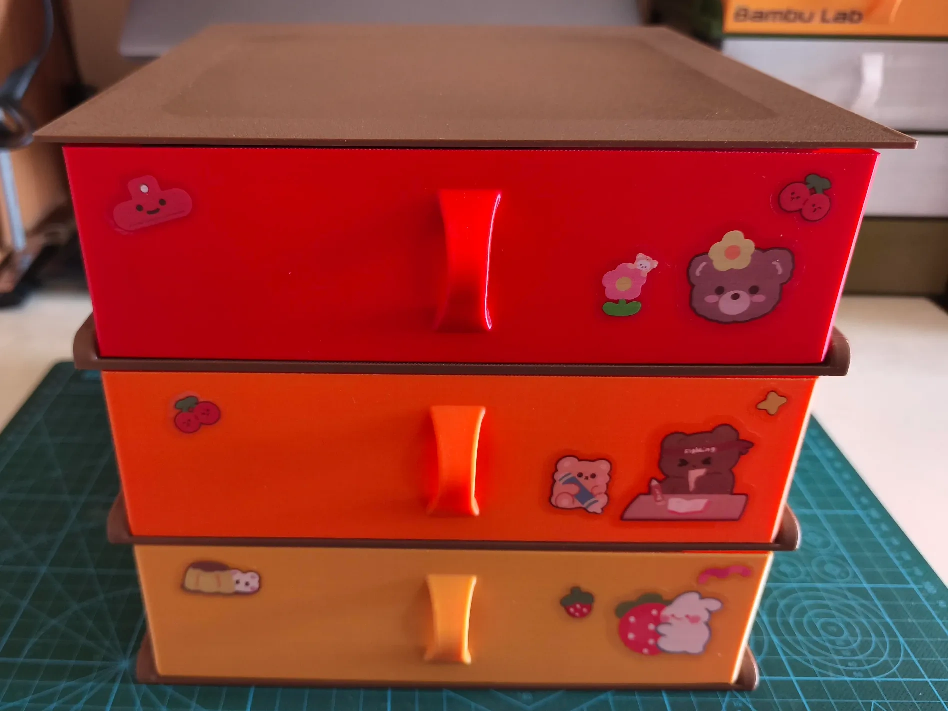 Miniatura 1 do modelo 3D 简约堆叠式抽屉收纳盒 Minimalist Stackable Drawer storage Box
