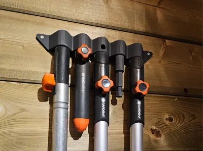 Gardena hexagon broom stick wall mount