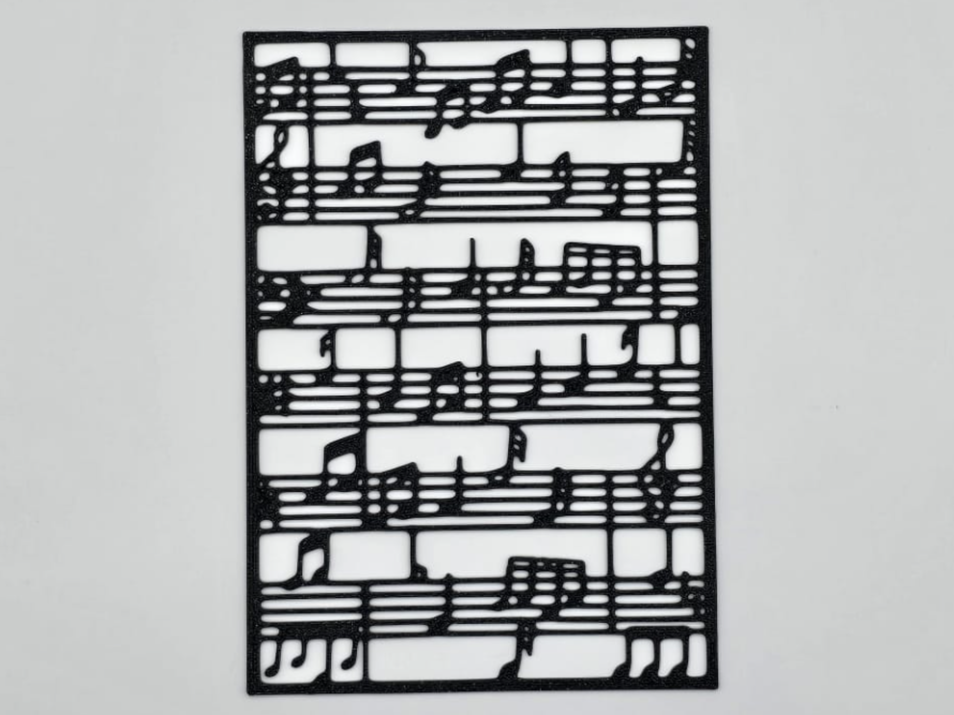 Distressed Musical Note Sheet Music Stencil