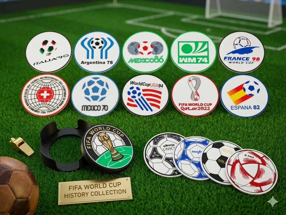 3Dプリント サッカー FIFAワールドカップ 歴代コースター - 無料3D