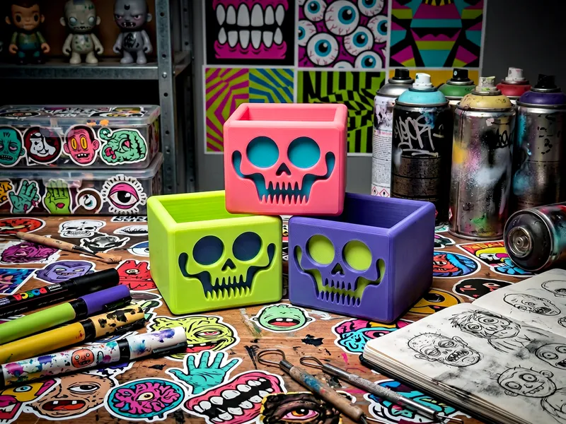 Klynt Tea Light Holder Skull