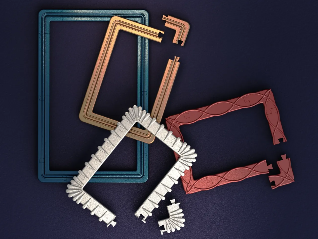 Modular Frames - A bundle of 3 geometric patterns view 2