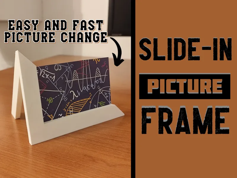 Modern Minimalistic Slide-In Picture Frame