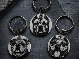 Muscle Dog Keychain