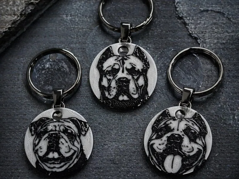 Muscle Dog Keychain