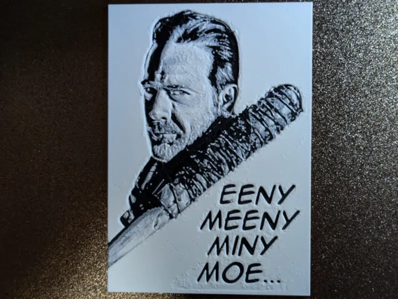 Negan with Lucille - Hueforge (Black & White)