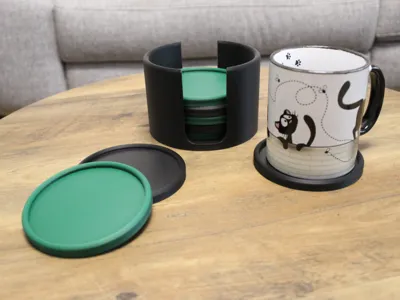 8 Simple Coasters & Their Holder