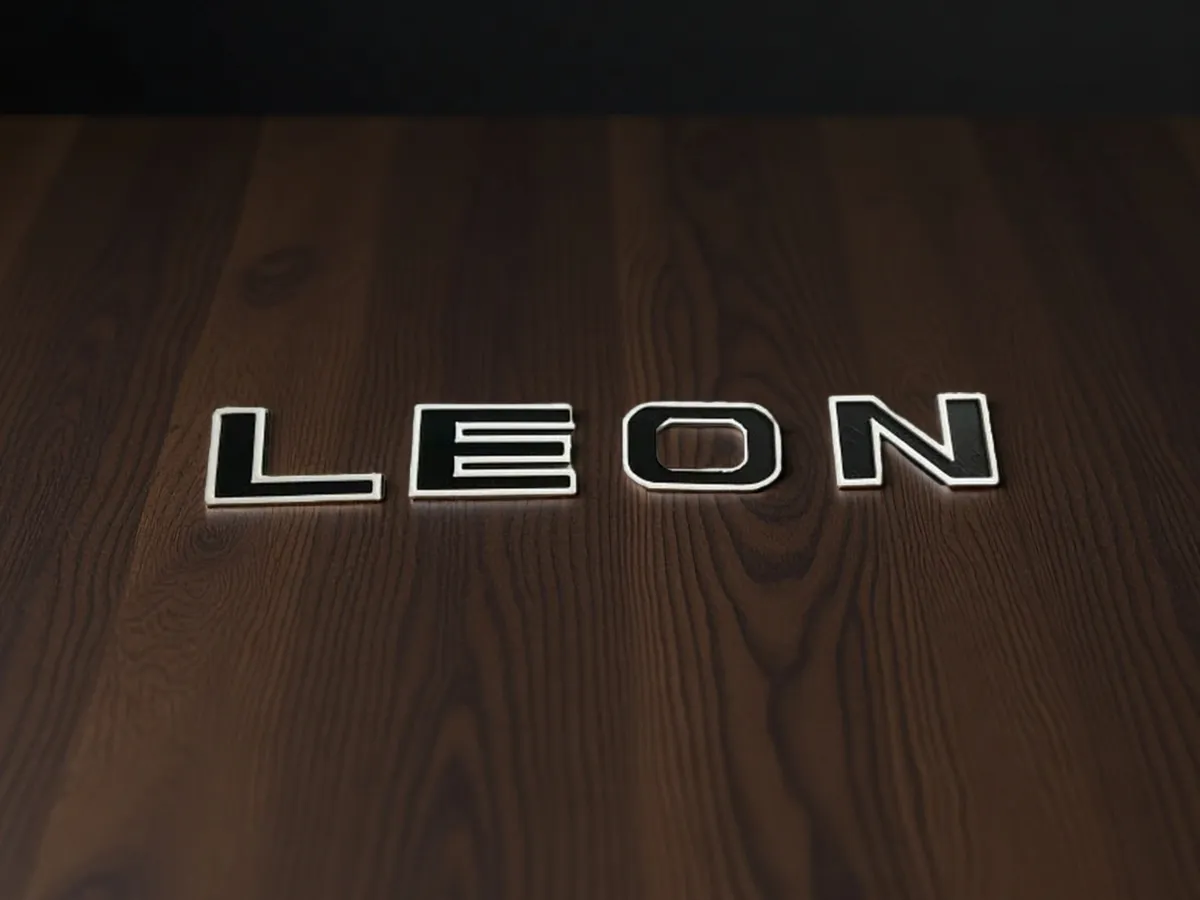 Leon Letters LEON Car Front Emblem – Custom Design. - Free 3D Print Model - MakerWorld