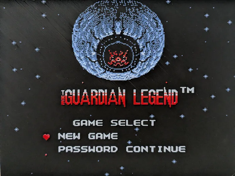 The Guardian Legend NES Title Screen