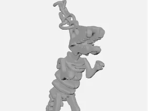 Skeletal Crocodile Keychain & Backpack Charm