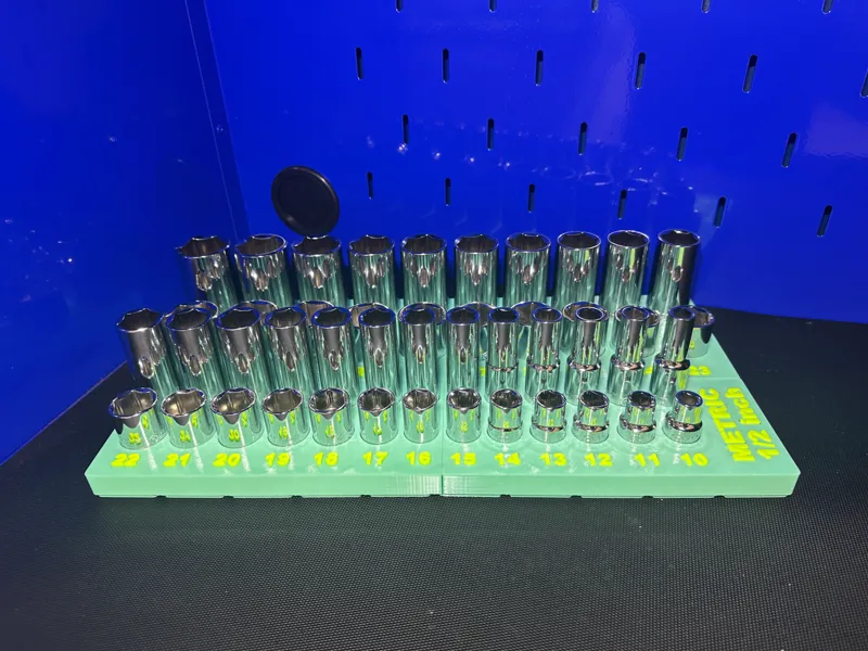 Gridfinity Quinn 1/2" METRIC Master Socket Tray