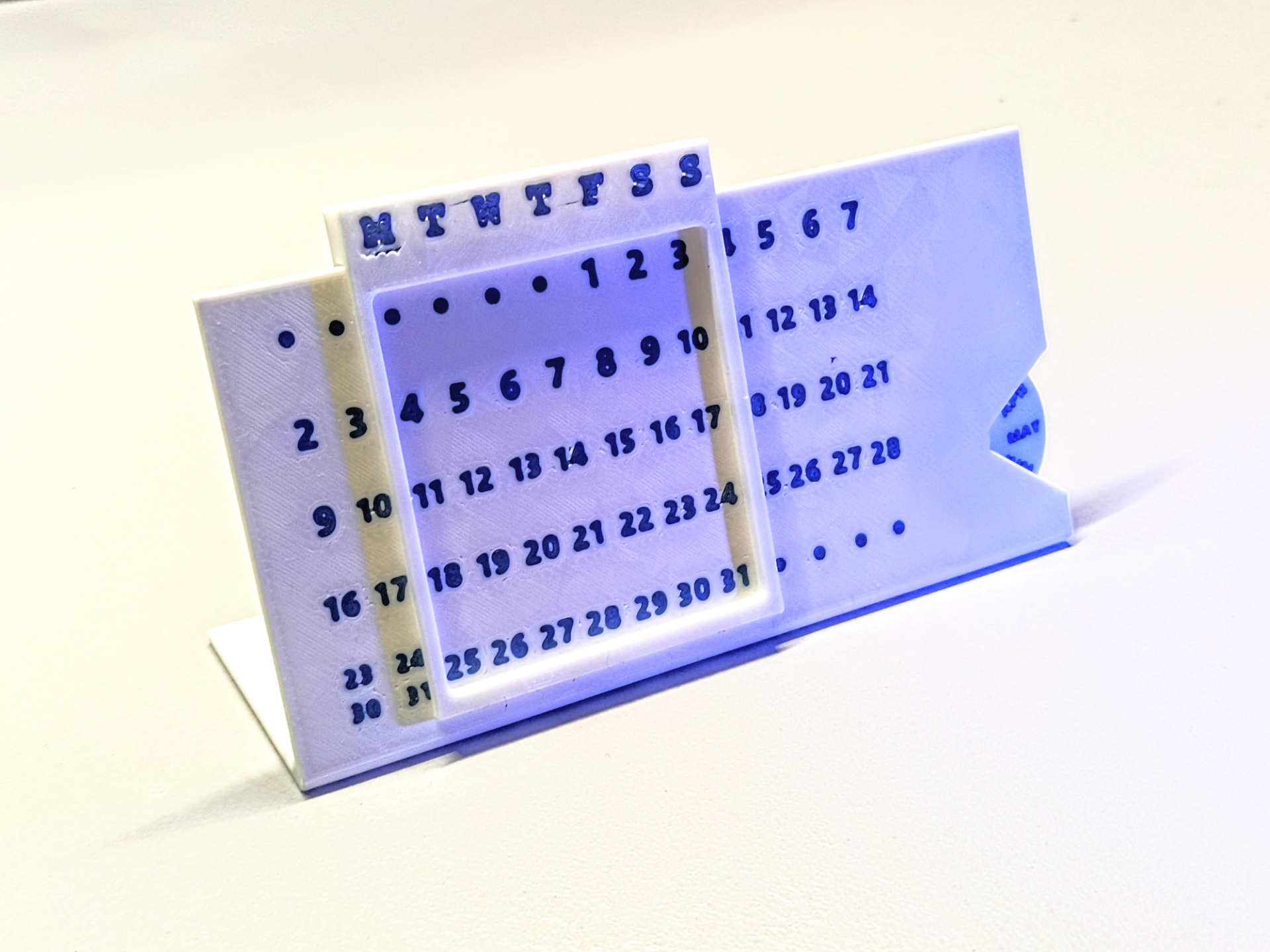 Sliding Perpetual Desk Calendar