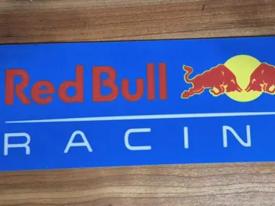 Red Bull Racing logo plaque