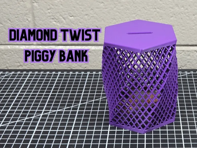 Diamond Twist Piggy Bank