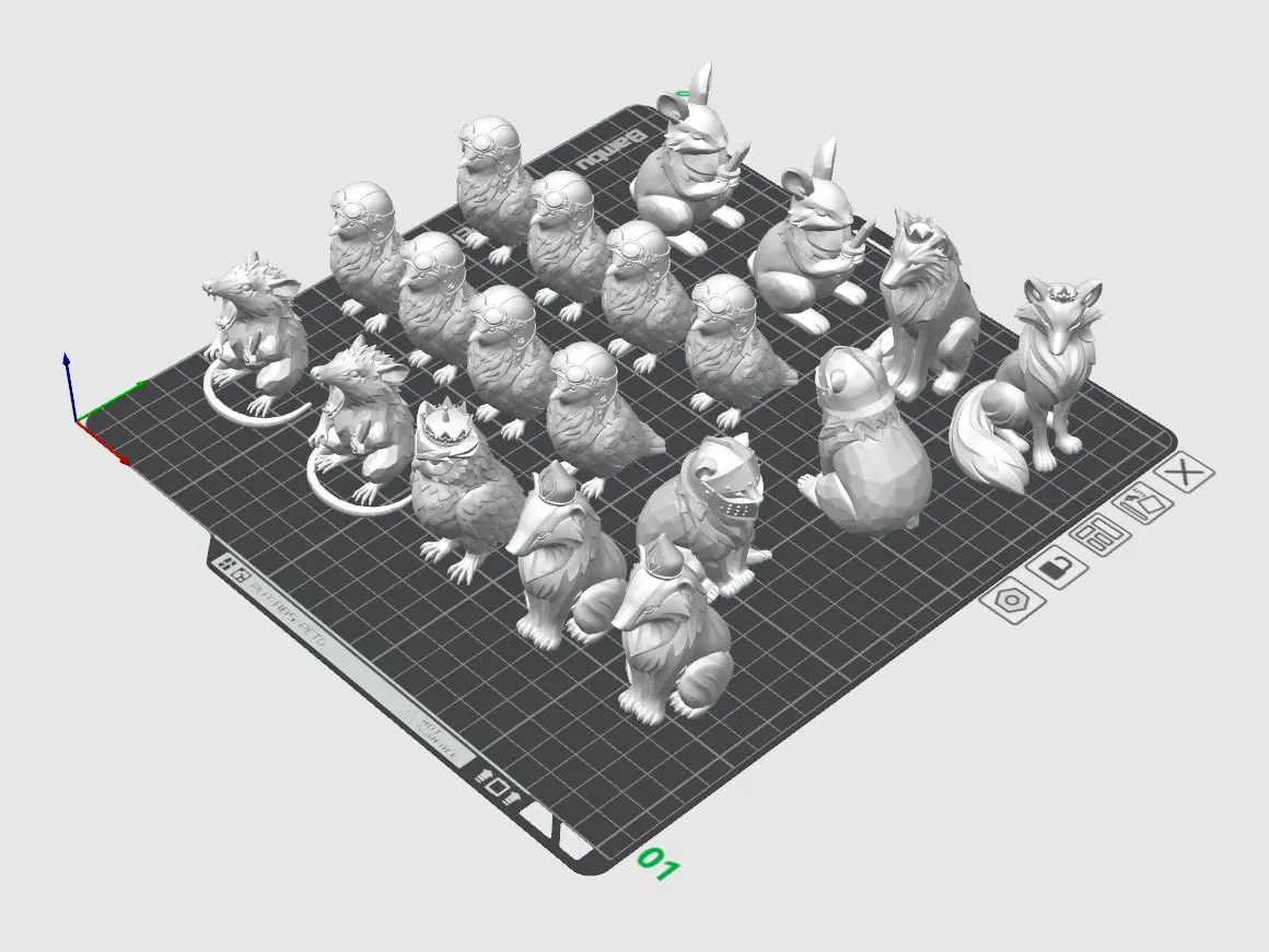 Animal Chess Set - Free 3D Print Model - MakerWorld