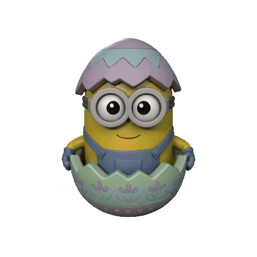 Minion Sitting in Cracked Easter Egg