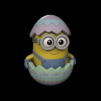Minion Sitting in Cracked Easter Egg