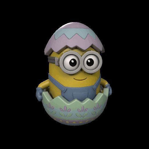 Minion Sitting in Cracked Easter Egg