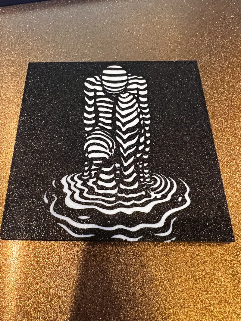 Modern Human Abstract Square Coaster 