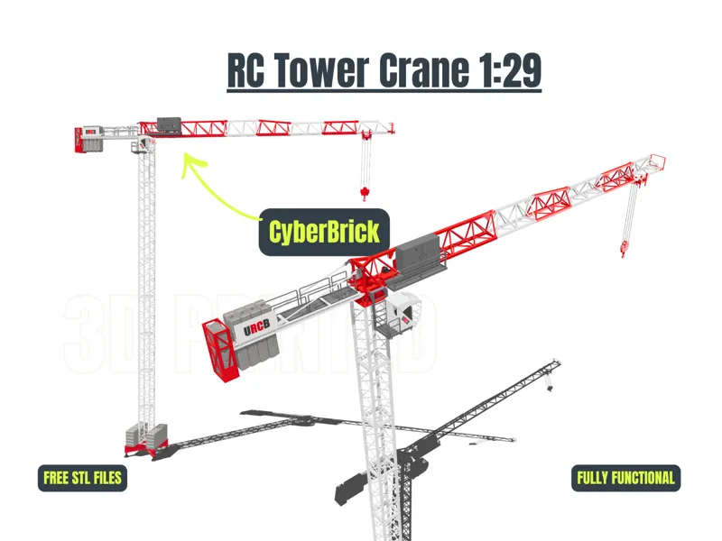 1:29 RC Turmdrehkran Baukran – CyberBrick