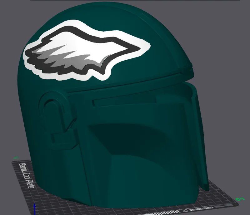 Philadelphia Eagles Mandalorian Helmet