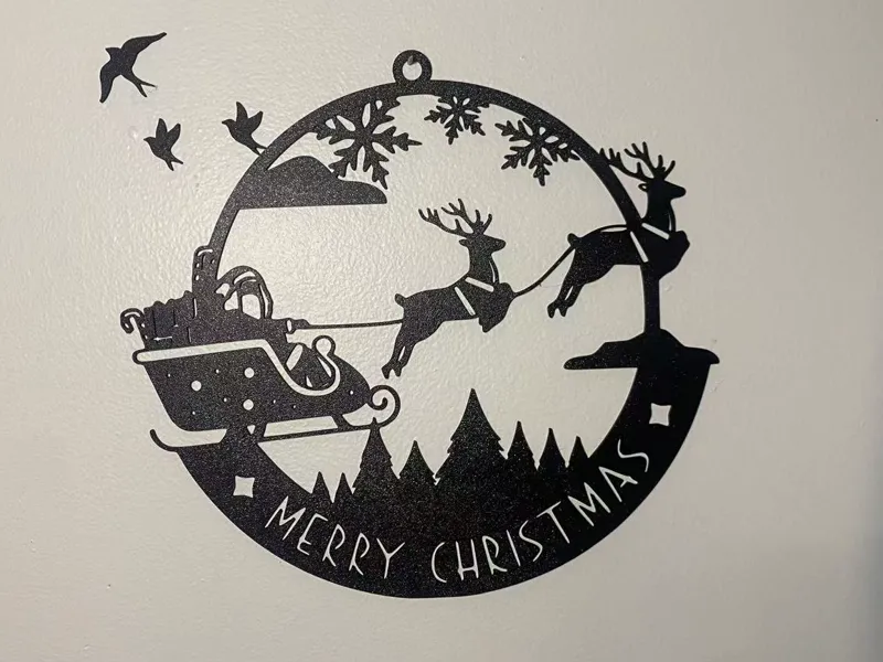 Christmas – Santa Sleigh & Reindeer Silhouette