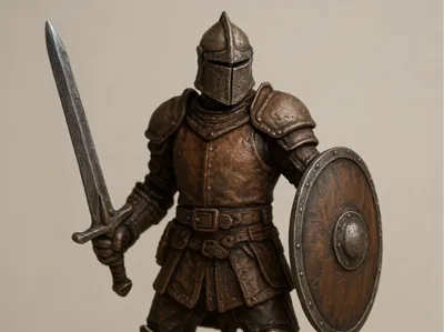 knight with sword and shield