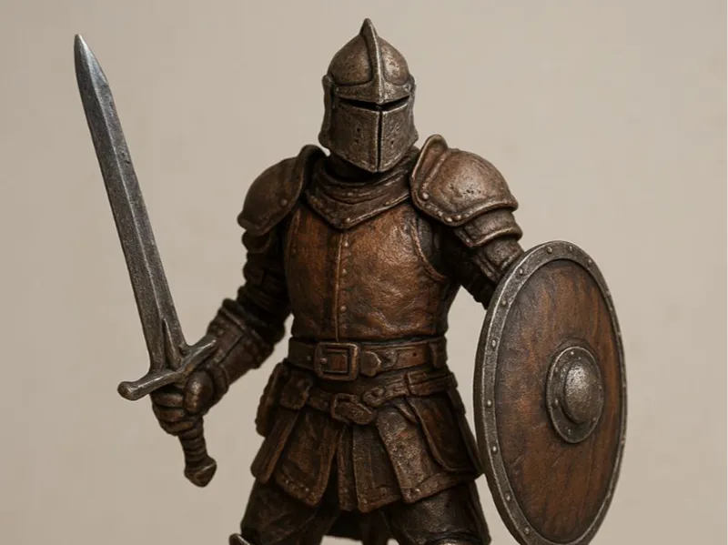 knight with sword and shield