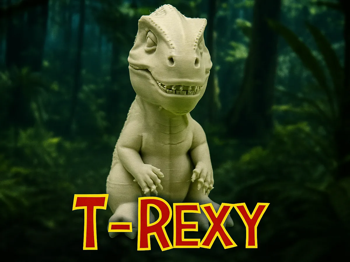T-Rexy Figurine - Free 3D Print Model - MakerWorld