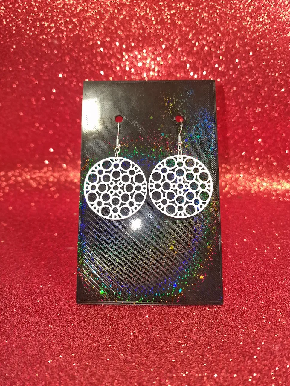 A thousand ball earrings view 2