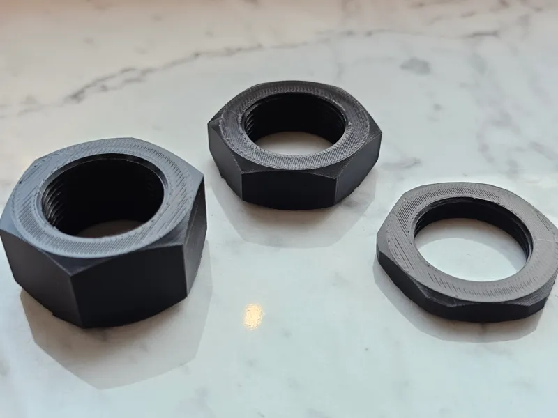 M25x1.5 Threaded Nuts - 3 Heights