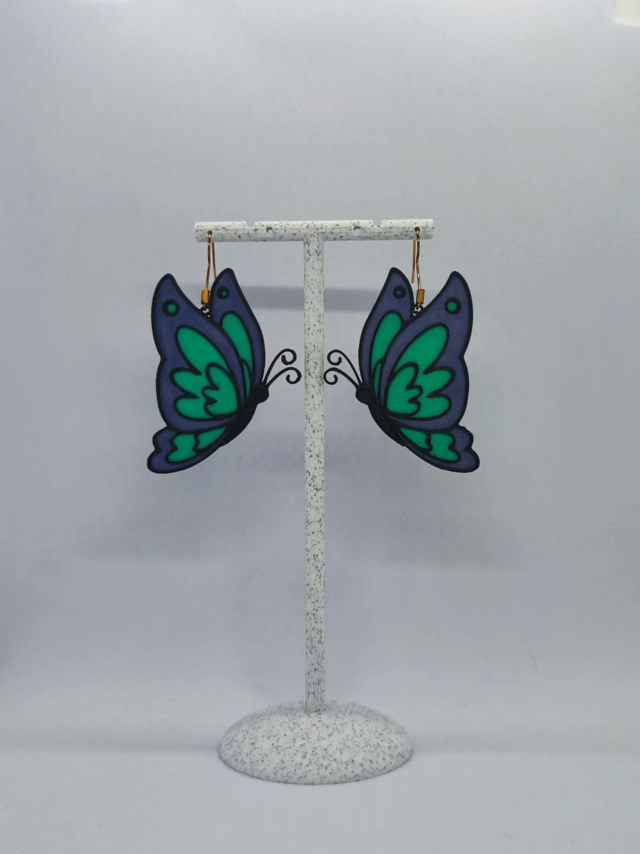 Aretes Mariposa Esmeralda view 2