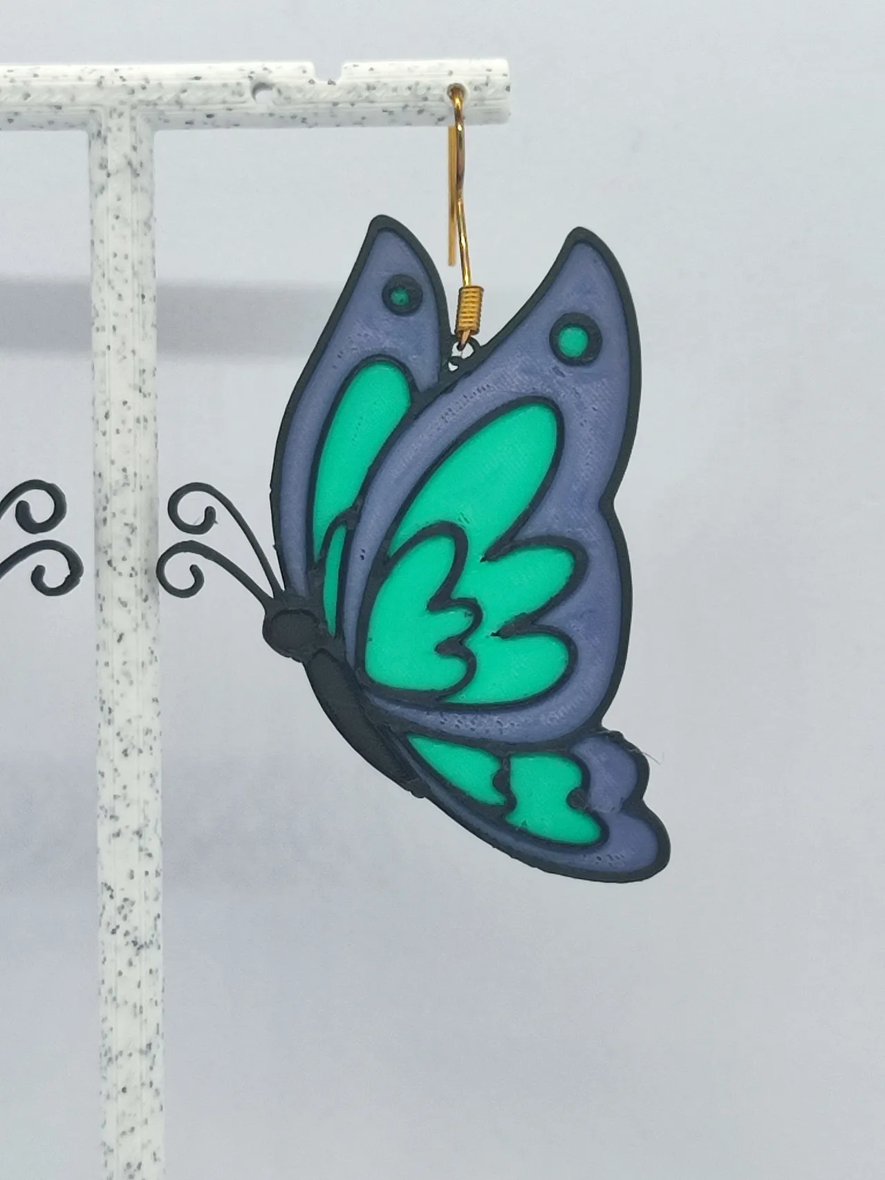 Aretes Mariposa Esmeralda view 4