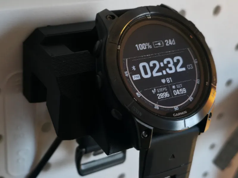 Pegboard Garmin Watch Charging Stand