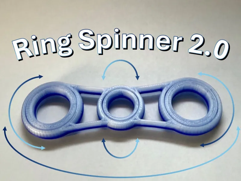 Ring Spinner 2.0 - Spinning Print‑in‑place Fidget